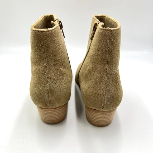 Soludos Womens Size 9 Tan Light Brown Beige Suede Leather Lola Ankle Boots Shoes - Picture 4 of 15